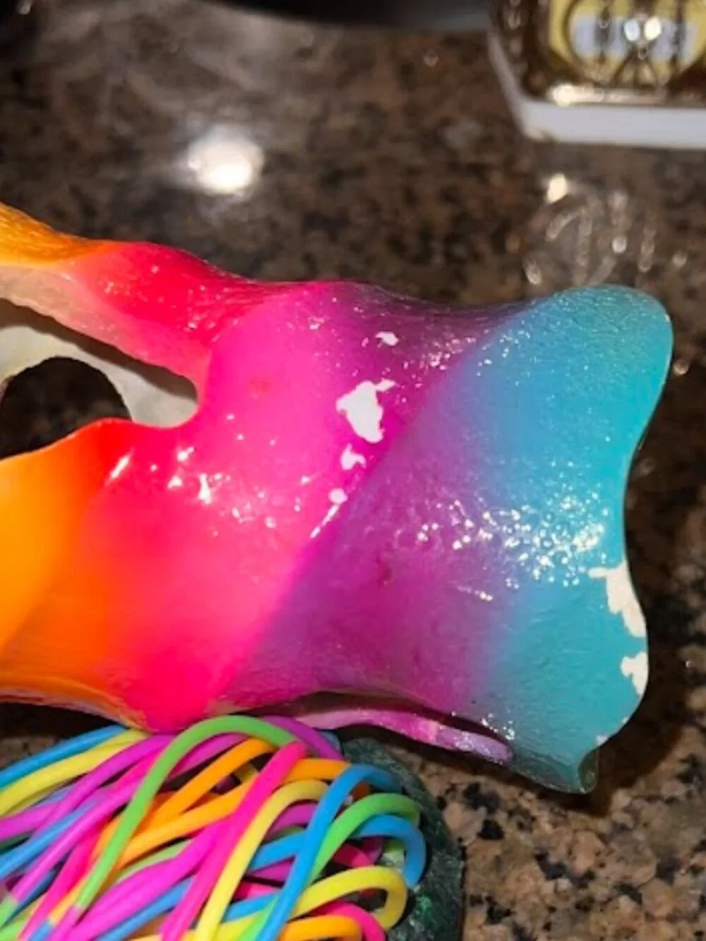 4 piece set, brightly colored fish tank decorations